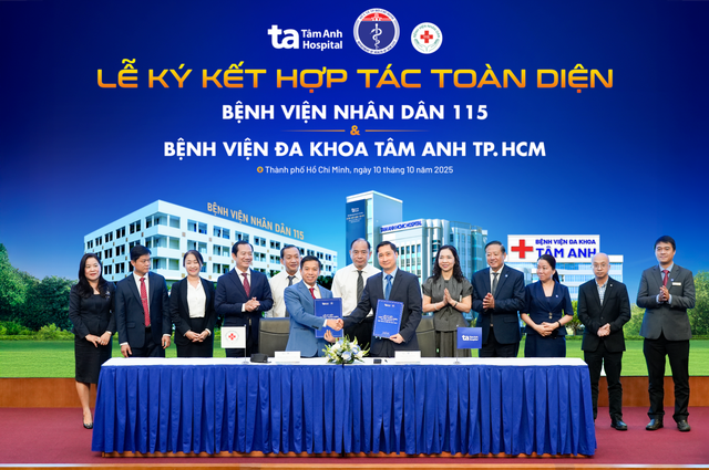 Bệnh viện Tâm Anh và Bệnh viện Nhân dân 115 ký kết hợp tác toàn diện - Ảnh 1.