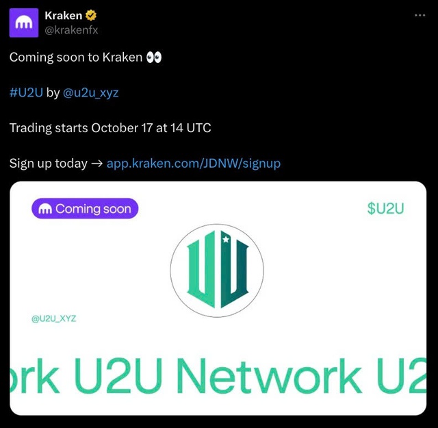 Vietnams Blockchain-Plattform U2U Network ist an der US-amerikanischen Börse für digitale Vermögenswerte Kraken gelistet – Foto 1.