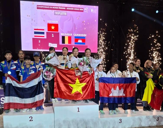 ក្រុម​កីឡា​ប៉េតង់​វៀតណាម​ដណ្តើម​បាន​មេដាយ​មាស​ពិភពលោក​នៅ​ប្រទេស​បារាំង​ដោយ​អន្ទះសា​រង់ចាំ​ការ​ឆ្លើយ​តប​ពី​ស៊ីហ្គេម - រូបថត ១.