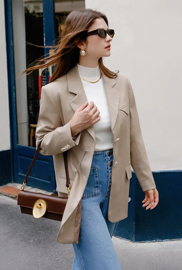 Quần jeans và áo blazer, đẹp xuất sắc cho đi chơi và đi làm  - Ảnh 3.