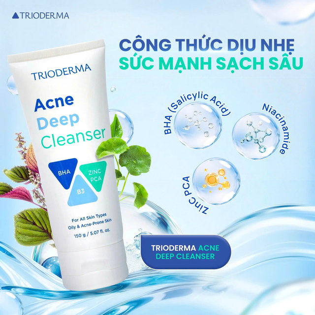 Trioderma gợi &yacute; chu tr&igrave;nh chăm s&oacute;c da mụn to&agrave;n diện, chuẩn y khoa tại nh&agrave; - Ảnh 4.