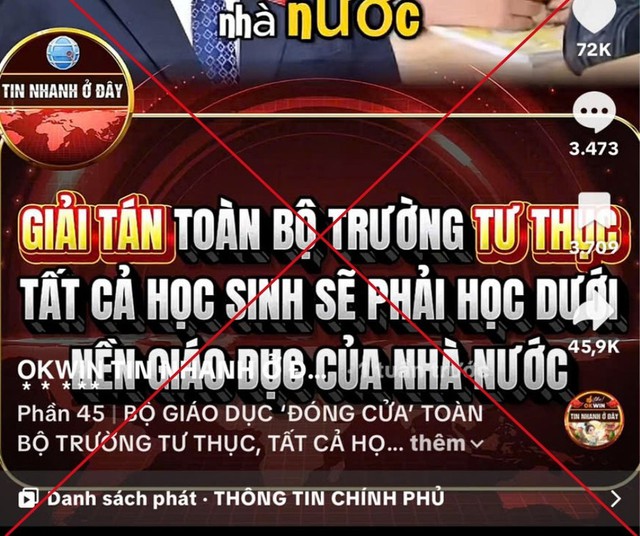 Bộ GD - ĐT cảnh báo thông tin sai sự thật về việc giải tán trường tư - Ảnh 3. Bộ GD - ĐT cảnh báo thông tin sai sự thật về việc giải tán trường tư - Ảnh 3.