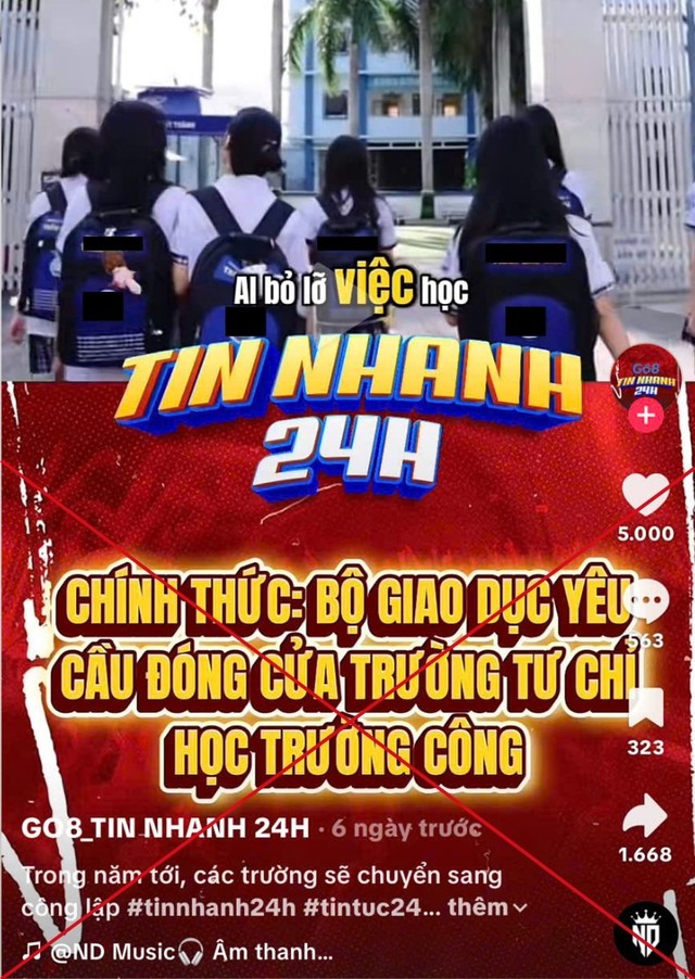 Bộ GD - ĐT cảnh báo thông tin sai sự thật về việc giải tán trường tư - Ảnh 2. Bộ GD - ĐT cảnh báo thông tin sai sự thật về việc giải tán trường tư - Ảnh 2.