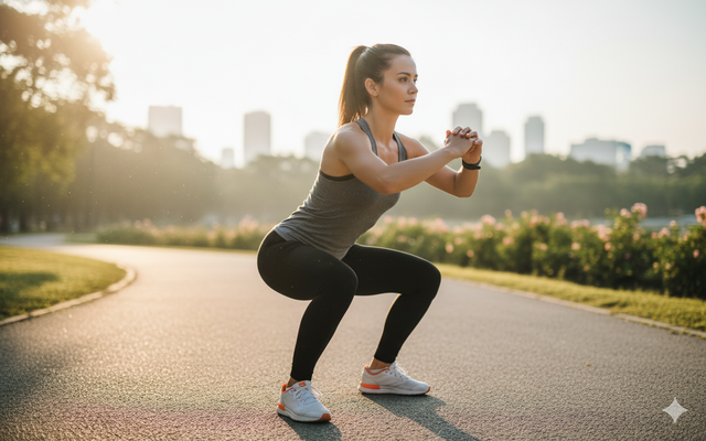 4 lợi ích sức khỏe nhờ squat 20 cái mỗi sáng - Ảnh 1.