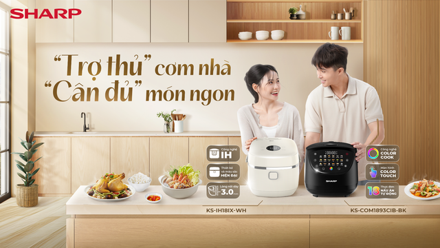 SHARP trình làng nồi cơm điện cao cấp mới: Khi thẩm mỹ song hành cùng đa dụng - Ảnh 1.