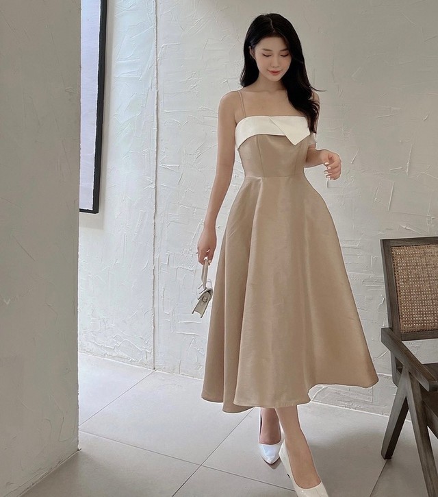 Đầm hai dây tôn lên sắc vóc ngày thu của nàng- Ảnh 8. Đầm hai dây tôn lên sắc vóc ngày thu của nàng- Ảnh 8.