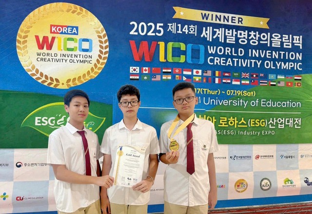 Học sinh Vinschool xuất sắc gi&agrave;nh c&uacute; đ&uacute;p 2 Huy chương V&agrave;ng WICO 2025 v&agrave; WYIIA 2025  - Ảnh 1.