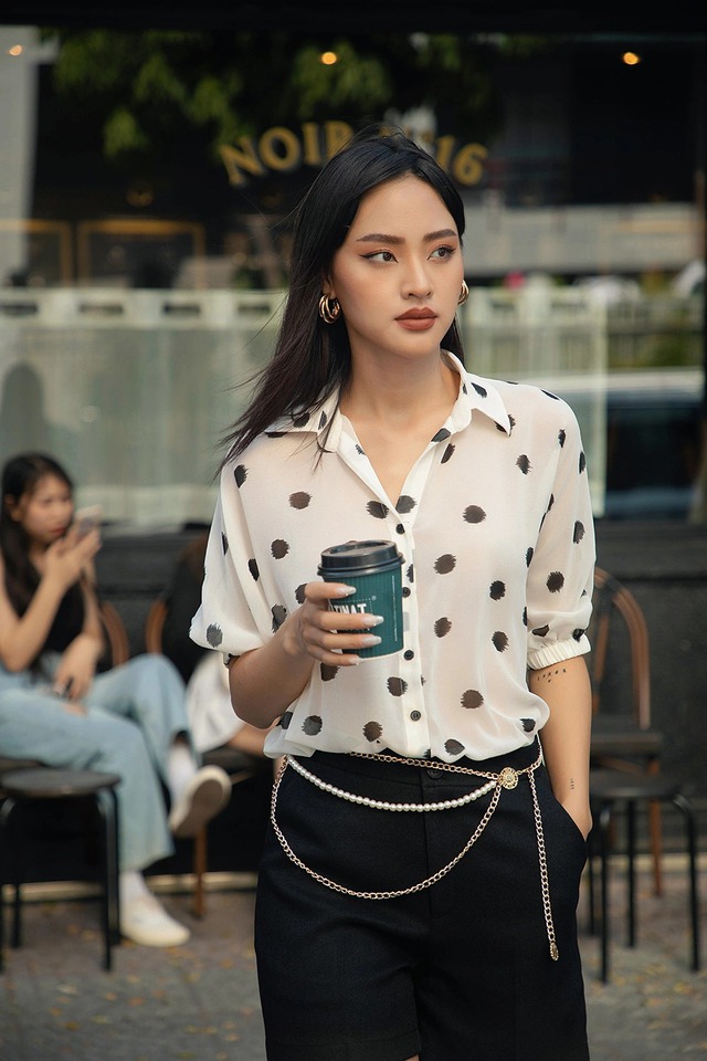 Họa tiết chấm bi 'tái xuất' giúp nàng thanh lịch ở mọi nơi - Ảnh 1.