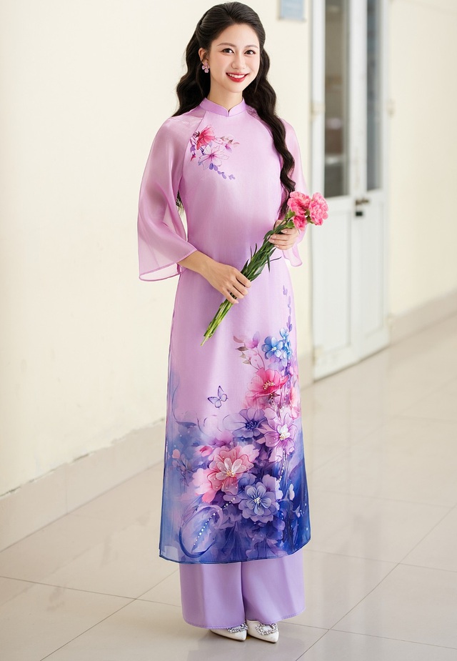 'Bản tình ca' của hương sắc thanh xuân gọi tên những tà áo dài lãng mạn - Ảnh 5.
