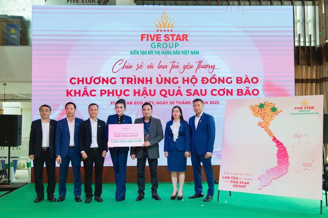 Five Star Group quyên góp 1 tỉ đồng hỗ trợ đồng bào vùng lũ- Ảnh 2. Five Star Group quyên góp 1 tỉ đồng hỗ trợ đồng bào vùng lũ- Ảnh 2.