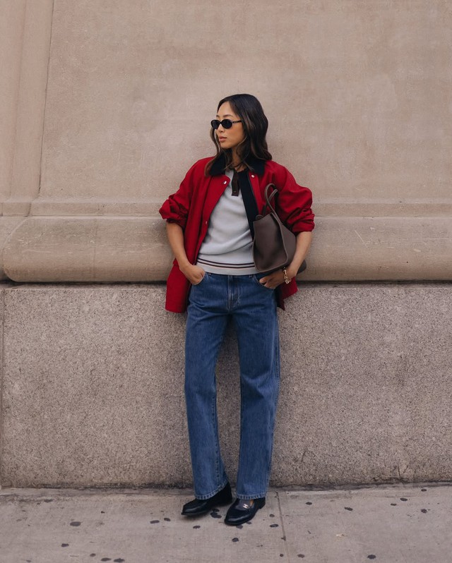 Quần jeans xanh 'vạn năng', bí quyết ch…