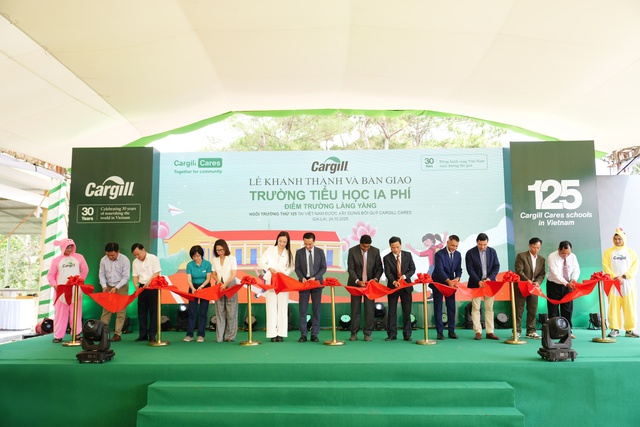 Cargill trao tặng điểm trường làng Yăng, giúp học sinh Gia Lai có lớp học khang trang - Ảnh 1. Cargill trao tặng điểm trường làng Yăng, giúp học sinh Gia Lai có lớp học khang trang - Ảnh 1.