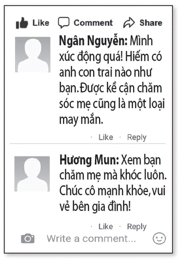 Chuyện về chàng trai chăm mẹ bệnh , lòng hiếu thảo gây xúc động mạng xã hội - Ảnh 4. Chuyện về chàng trai chăm mẹ bệnh , lòng hiếu thảo gây xúc động mạng xã hội - Ảnh 4.