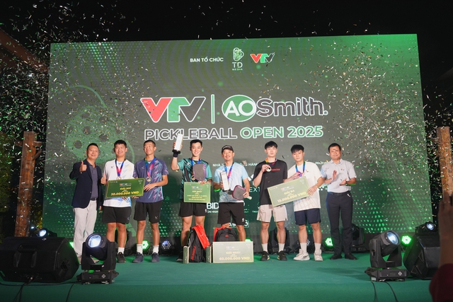 Đỗ Minh Quân và Trương Vinh Hiển đăng quang giải pickleball VTV Open - Ảnh 3.