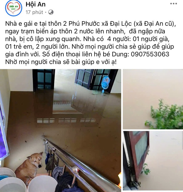 Nhiều người dân lên mạng cầu cứu khi Đà Nẵng đối diện mưa lũ 'lịch sử' - Ảnh 3.
