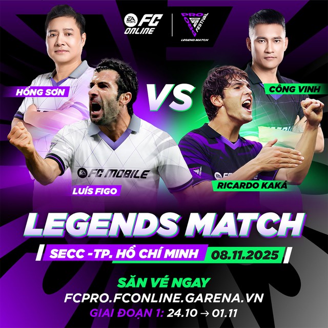 Fc Pro Festival 2025 - Hai huyền thoại b&oacute;ng đ&aacute; thế giới: Ricardo Kaka & Luis Figo - Ảnh 2.