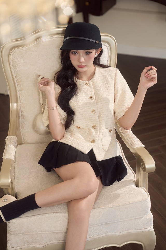 Thanh lịch như quý cô Paris với trang phục dạ tweed mùa này - Ảnh 4.