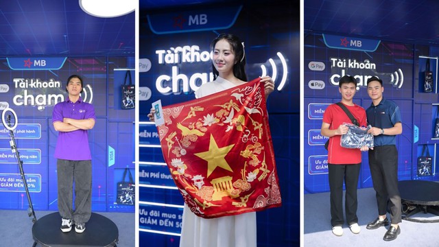 Hàng ngàn sinh viên xếp hàng để ‘chạm’ loạt công nghệ thanh toán của MB- Ảnh 2. Hàng ngàn sinh viên xếp hàng để ‘chạm’ loạt công nghệ thanh toán của MB- Ảnh 2.