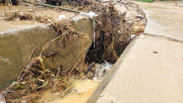 Cầu tạm dự án điện gió cản trở dòng chảy gây ngập tại Quảng Trị - Ảnh 2. Cầu tạm dự án điện gió cản trở dòng chảy gây ngập tại Quảng Trị - Ảnh 2.