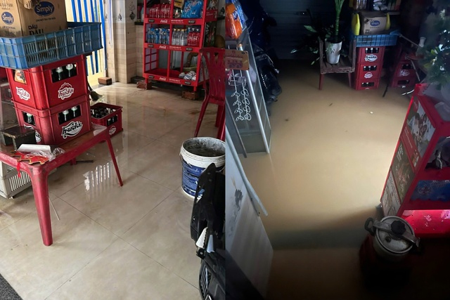 Vừa dọn nhà xong, người Huế tại tiếp tục vật lộn với nước lũ- Ảnh 1. Vừa dọn nhà xong, người Huế tại tiếp tục vật lộn với nước lũ- Ảnh 1.