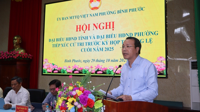 Chủ tịch HĐND tỉnh Đồng Nai tiếp xúc cử tri thành phố Đồng Xoài cũ   - Ảnh 2.