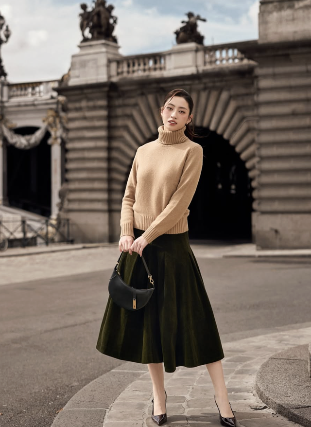 Áo cổ lọ trung tính khẳng định vẻ đẹp thời thượng ngày thu- Ảnh 8.