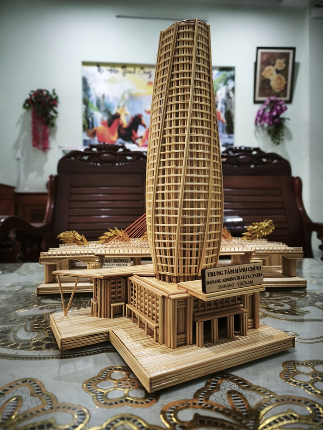 Đẹp ngỡ ngàng mô hình bằng tăm tre- Ảnh 3. Đẹp ngỡ ngàng mô hình bằng tăm tre- Ảnh 3.