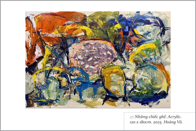 Họa sĩ Hoàng Võ và Đức Giang 'đối thoại' bằng cảm xúc và chiêm nghiệm- Ảnh 1. Họa sĩ Hoàng Võ và Đức Giang 'đối thoại' bằng cảm xúc và chiêm nghiệm- Ảnh 1.