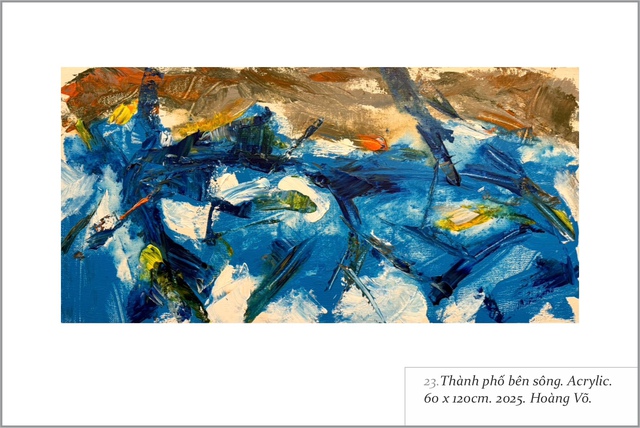 Họa sĩ Hoàng Võ và Đức Giang 'đối thoại' bằng cảm xúc và chiêm nghiệm- Ảnh 3. Họa sĩ Hoàng Võ và Đức Giang 'đối thoại' bằng cảm xúc và chiêm nghiệm- Ảnh 3.