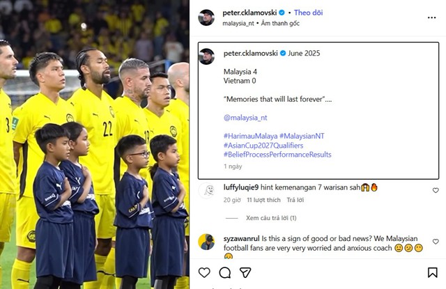 Gần đến thời điểm FAM nhận án chính thức từ FIFA, HLV Malaysia bỗng hoài niệm trận Việt Nam- Ảnh 1. Gần đến thời điểm FAM nhận án chính thức từ FIFA, HLV Malaysia bỗng hoài niệm trận Việt Nam- Ảnh 1.