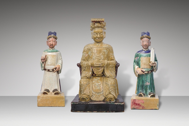 'Bí ẩn' bộ tượng Tam Quan Đại Đế thờ 3 quyền năng vũ trụ: thiên, địa, thủy - Ảnh 2.