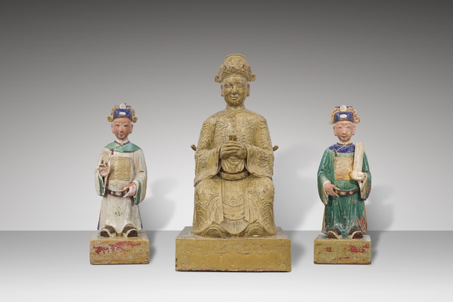 'Bí ẩn' bộ tượng Tam Quan Đại Đế thờ 3 quyền năng vũ trụ: thiên, địa, thủy - Ảnh 4.