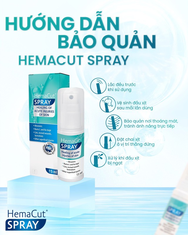 Hướng dẫn sử dụng chai xịt vết thương Hemacut Spray gi&uacute;p mau l&agrave;nh v&agrave; ngăn ngừa sẹo- Ảnh 10.