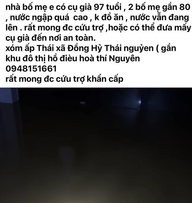 Người d&acirc;n Th&aacute;i Nguy&ecirc;n trắng đ&ecirc;m ng&acirc;m m&igrave;nh trong cơn lũ lịch sử, tiếp tục cầu cứu - Ảnh 2.