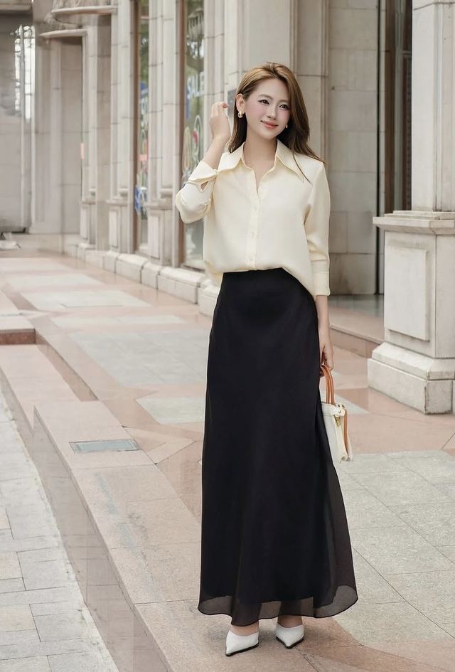 Tỏa sáng nơi công sở với áo sơ mi lụa sang trọng- Ảnh 2.