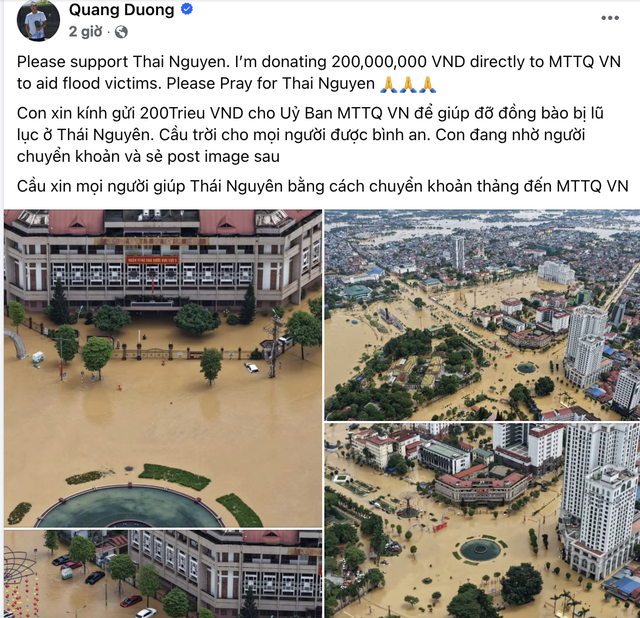 Hai VĐV pickleball Quang Dương v&agrave; Vinh Hiển chung tay c&ugrave;ng đồng b&agrave;o v&ugrave;ng lũ miền Bắc - Ảnh 1.