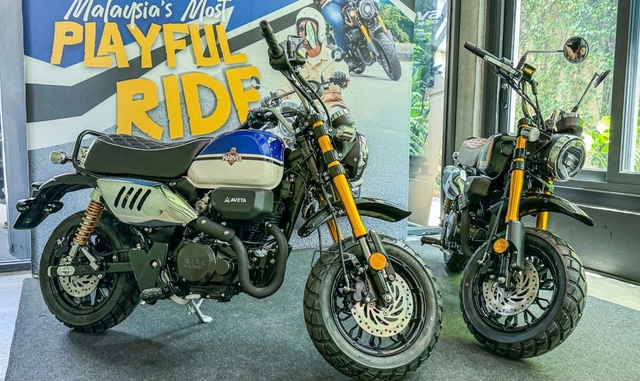 Xe c&ocirc;n tay Aveta Marvel 150 'Made in Malaysia', tham vọng cạnh tranh Honda Monkey - Ảnh 1.
