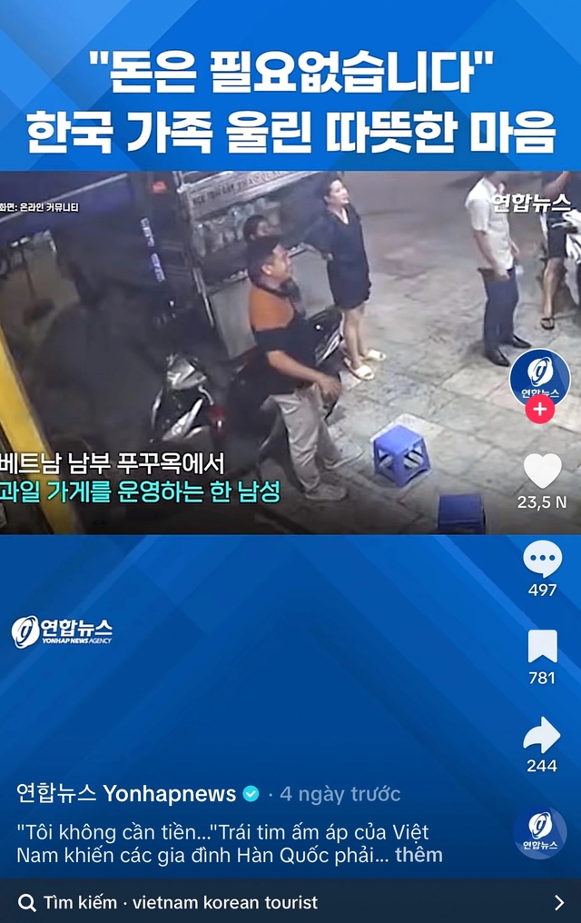 Người đàn ông ở Phú Quốc giúp du khách Hàn tìm mẹ bị lạc, kiên quyết từ chối 500 USD - Ảnh 3.