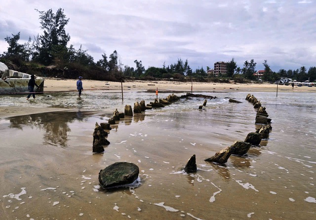 Khẩn cấp khai quật tàu cổ phát lộ ở bờ biển Hội An- Ảnh 2.