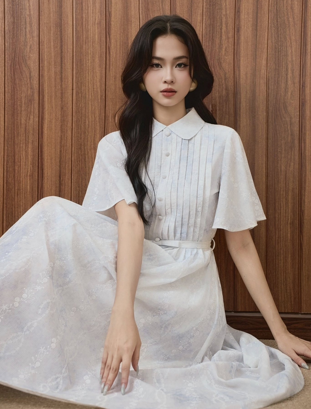 Đẹp từ công sở đến đường phố với đầm cổ sen, váy sơ mi- Ảnh 1.