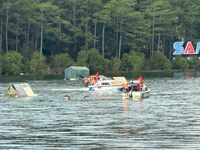 Lâm Đồng: 500 người tham gia diễn tập phòng thủ dân sự tại hồ Tuyền Lâm - Ảnh 6.