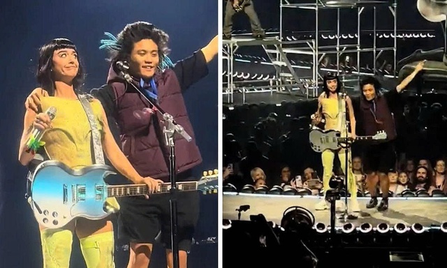 Ariana Grande bị tấn c&ocirc;ng tr&ecirc;n thảm đỏ - Ảnh 4.