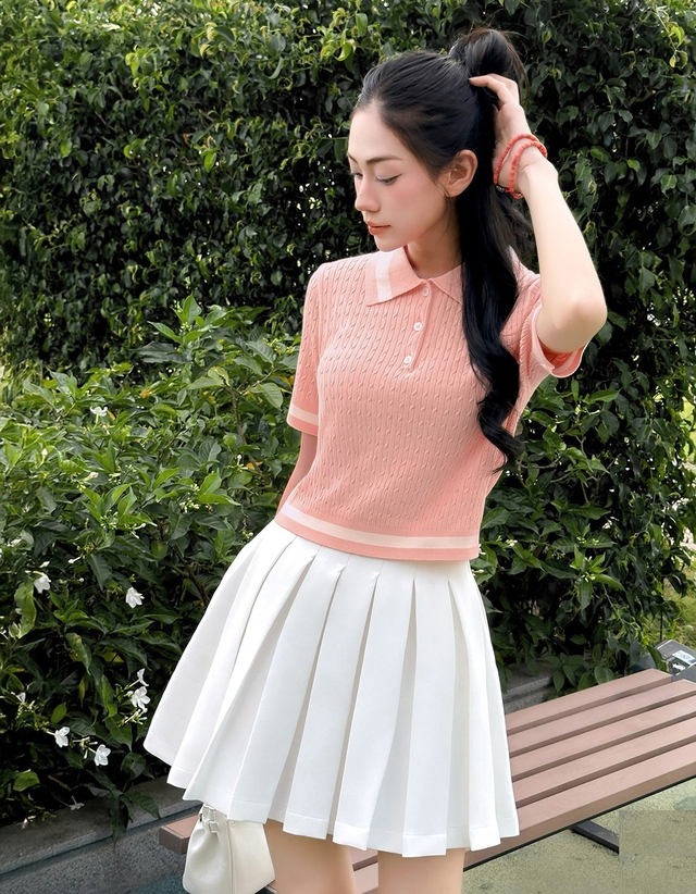 Khẳng định chất riêng thời trang với chân váy tennis năng động- Ảnh 1.