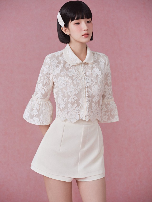 Thanh lịch và quý phái cùng vải ren tinh xảo- Ảnh 1.