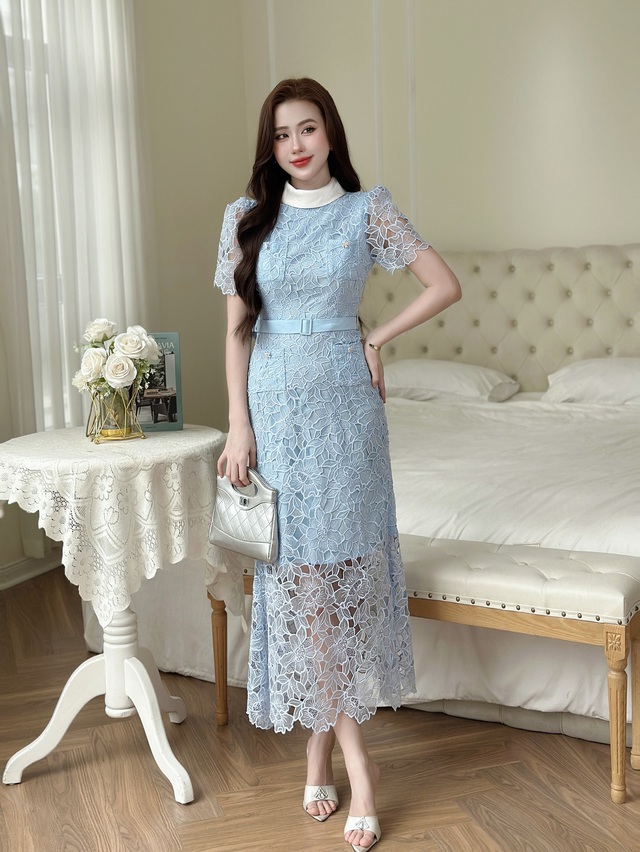 Thanh lịch và quý phái cùng vải ren tinh xảo- Ảnh 8.