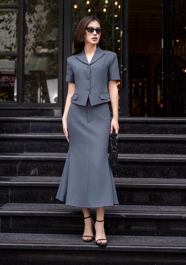 Kiểu váy midi cân bằng giữa nét cổ điển và sự hiện đại tinh tế - Ảnh 6.