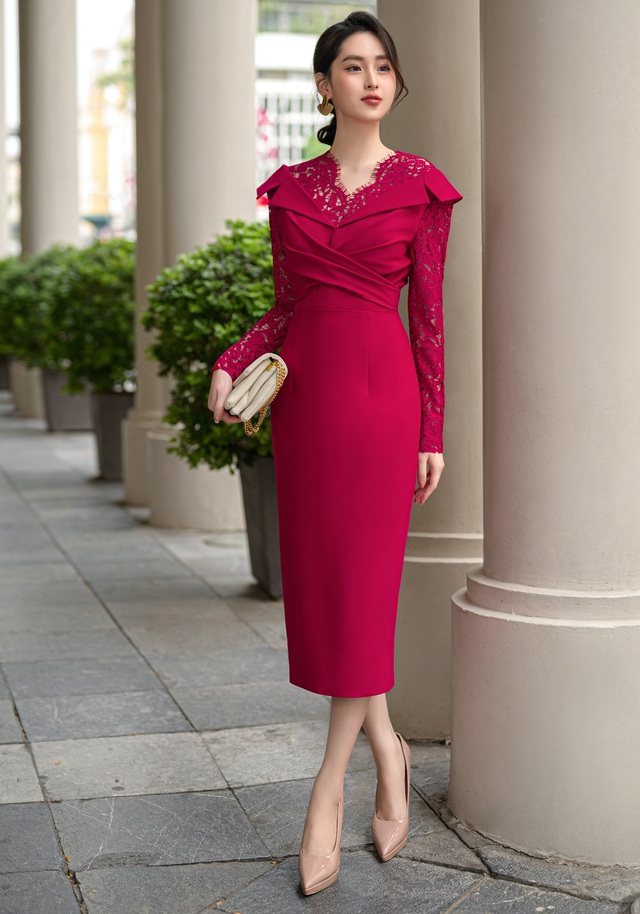 Kiểu váy midi cân bằng giữa nét cổ điển và sự hiện đại tinh tế - Ảnh 8.