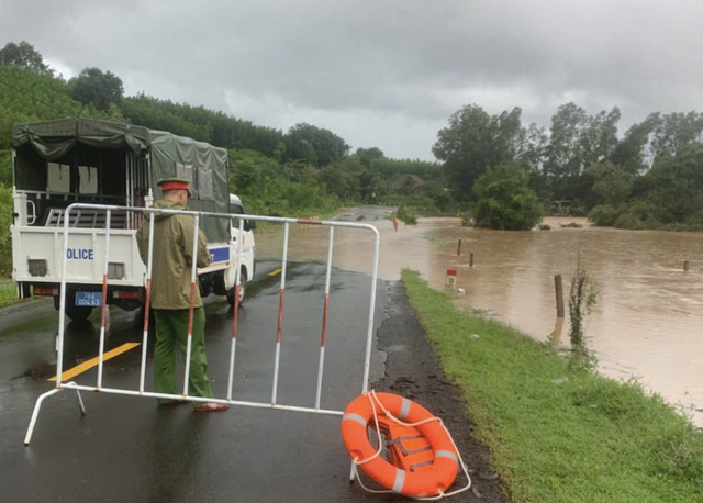 Đắk Lắk: Mưa lũ gây ngập sâu, cấm lưu thông trên QL1, QL25, QL29 và QL19C - Ảnh 2.