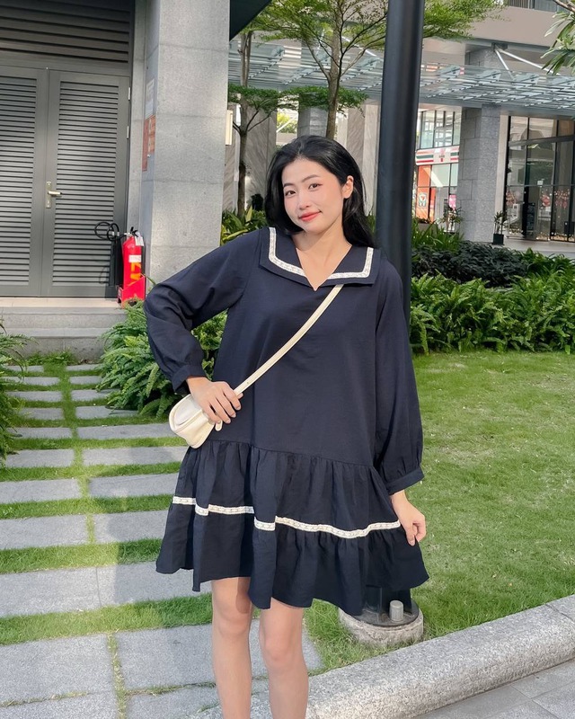 Váy babydoll phối cùng túi xách tôn lên nét đẹp dịu dàng - Ảnh 5.