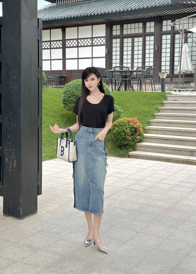 'Lột xác' phong cách với loạt chân váy jean khiến ai cũng ngoái nhìn- Ảnh 5.